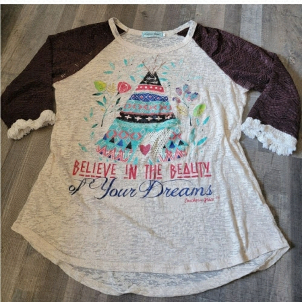 Southern Grace lave shirt size large